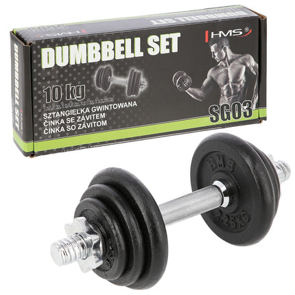 Cast Iron Dumbbell, 10 kg Weight
