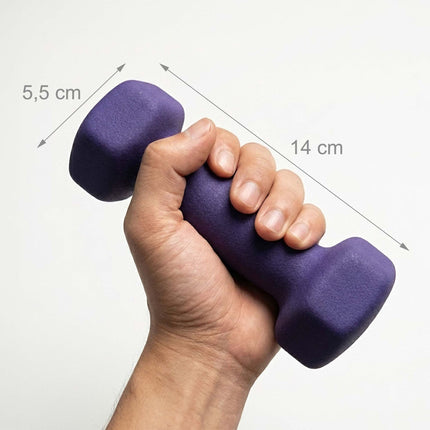 Litinové činky, pár s ergonomickým úchopem