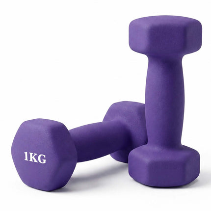 Litinové činky, pár s ergonomickým úchopem