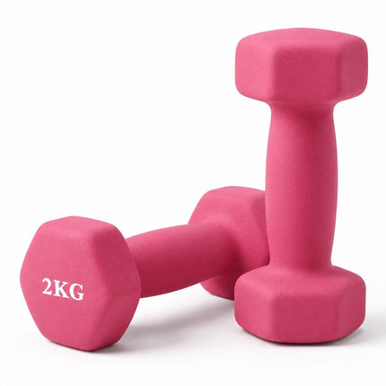 Litinové činky, pár s ergonomickým úchopem