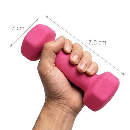 Litinové činky, pár s ergonomickým úchopem