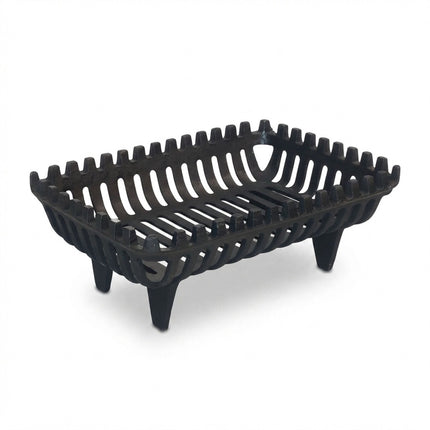 Cast Iron Fireplace Grate with Feet – XL Size, Black
