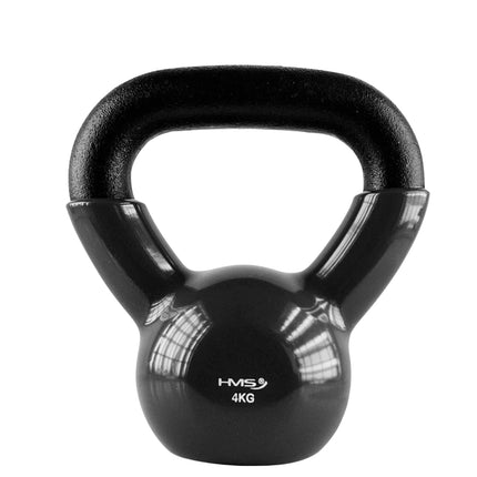 Litinový kettlebell, 4 kg – černá
