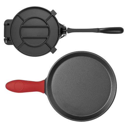 Cast Iron Tortilla Press 8 Inch, Handle, 100 Papers