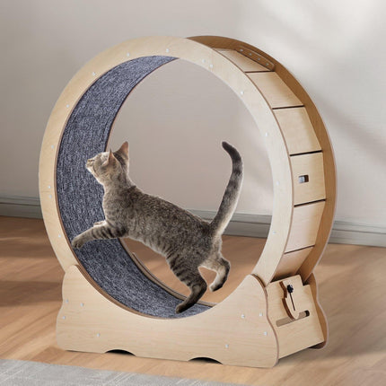 Cat Exercise Wheel 35.8 Inch, Quiet Wooden Treadmill