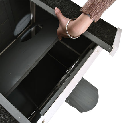 Outdoor weatherproof cat house, asphalt roof, 2 levels