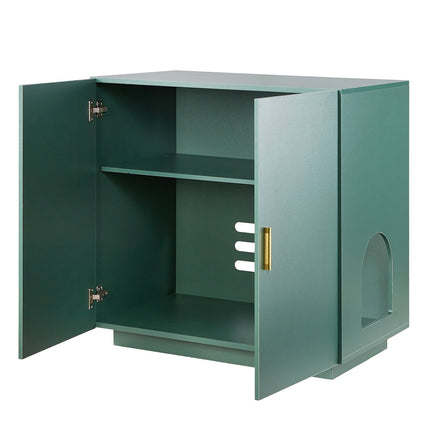 Cat Litter Box Enclosure Cabinet, 80 cm, Double-Door