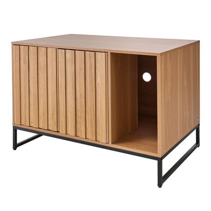 Cat Litter Box Enclosure Cabinet, 80 cm, Scratch Pad