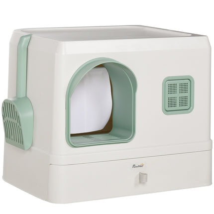 Cat litter with hood with box and odor remover 50x40x40Cm