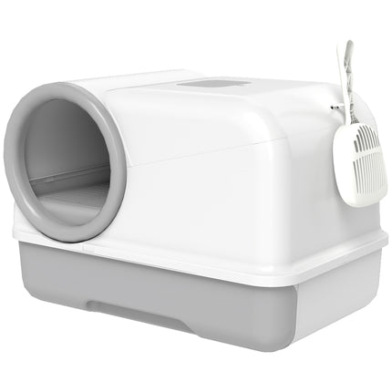 Cat Litter Box with Drawer and Carbon Filters, Plastic