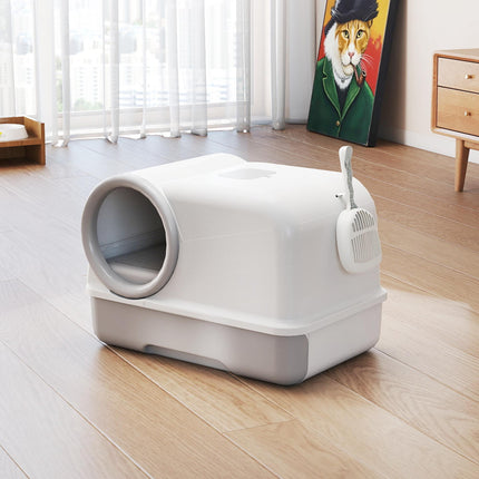 Cat Litter Box with Drawer and Carbon Filters, Plastic