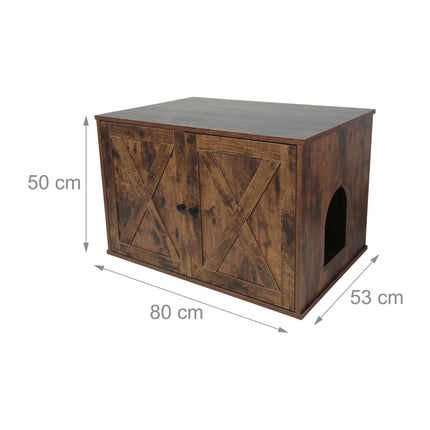 Cat Litter Cabinet with Side Entrance and Divider