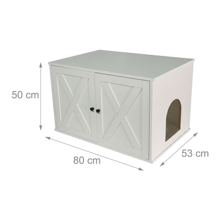 Cat Litter Cabinet with Side Entrance and Divider