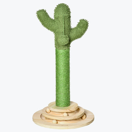 Kočičí škrabadlo v designu kaktusu, sisal a borovice, 60cm
