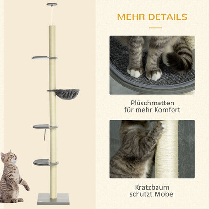 Nastavitelná tyč na shrnování sněhu ze střechy, 230-250 cm, šedá/krémová
