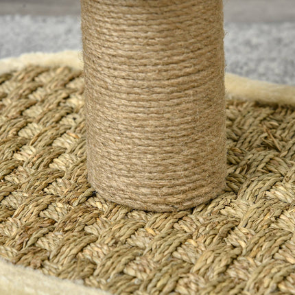 Škrabadlo pro kočky, jutový kmen, hračky, 40x30x56cm, khaki/hnědá