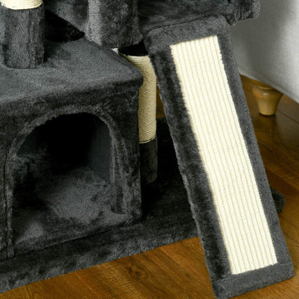 Cat tree with sisal posts, dark grey, 59 x 39 x 83 cm