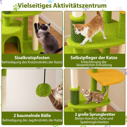 Cat Tree with Platforms & Scratching Posts, 122 cm