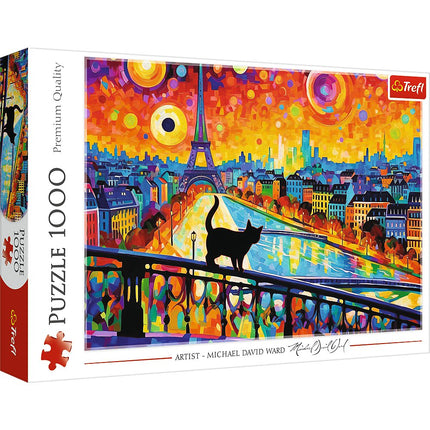 Puzzle Kočka v Paříži, 1000 dílků pro dospělé i děti