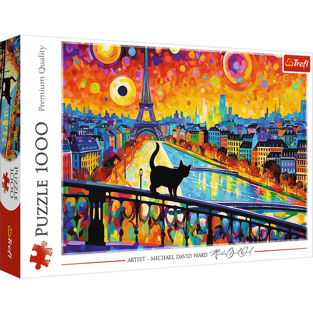 Puzzle Kočka v Paříži, 1000 dílků pro dospělé i děti