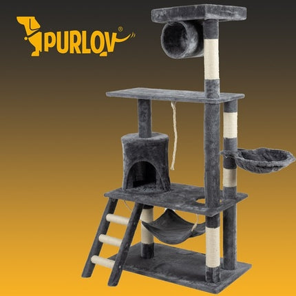 Kočičí strom 141cm šedá Purlov 21713