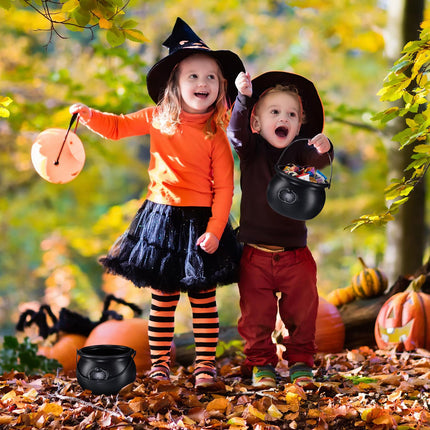Kotlík, sada 2 ks – halloweenské dekorační hrnce, černá