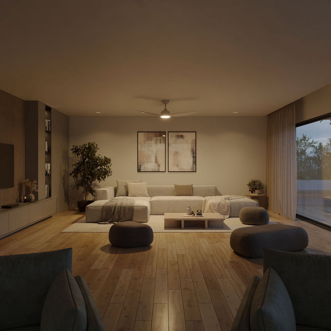 Stropní ventilátor se světlem 132 cm, stmívatelná LED, dálkové ovládání