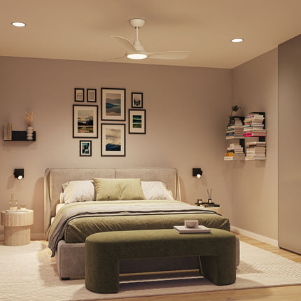 Deckenventilatorleuchte, einstellbare weiße LED, Ø135 cm, fernbedienbar