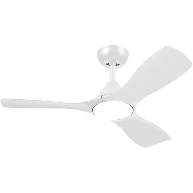 Stropní ventilátor s LED světlem 106 cm, dálkové ovládání, bílá