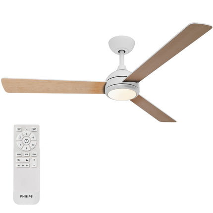 Stropní ventilátor s LED světlem 132cm, dálkové ovládání, laditelná bílá