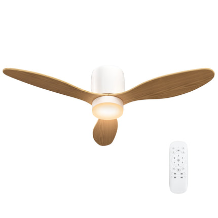 Stropní ventilátor s nastavitelným světlem a dálkovým ovládáním, 115 cm, 6 rychlostí