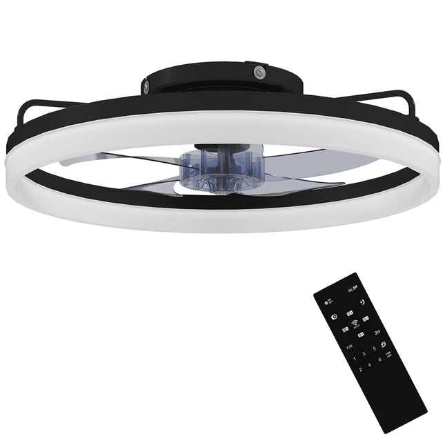 Stropní ventilátor se světlem, dálkové ovládání, 50cm, 3 barvy světla, 6 rychlostí
