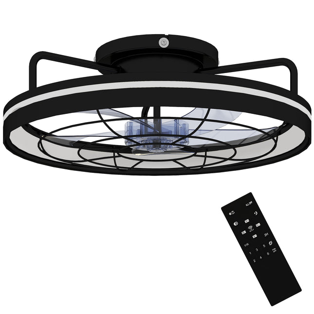 Stropní ventilátor se světlem a dálkovým ovládáním, 48 cm, 3 barvy světla, 6 rychlostí