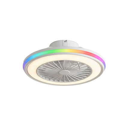Stropní ventilátor s RGB LED světlem, dálkové ovládání, skryté lopatky