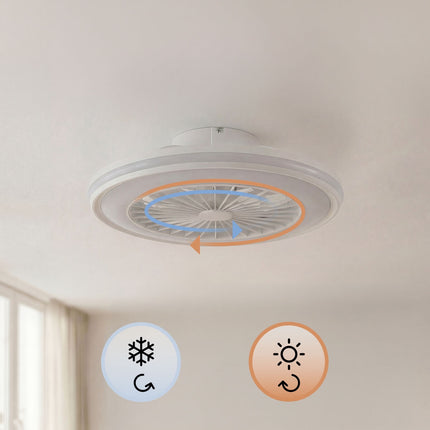 Stropní ventilátor s RGB LED světlem, dálkové ovládání, skryté lopatky