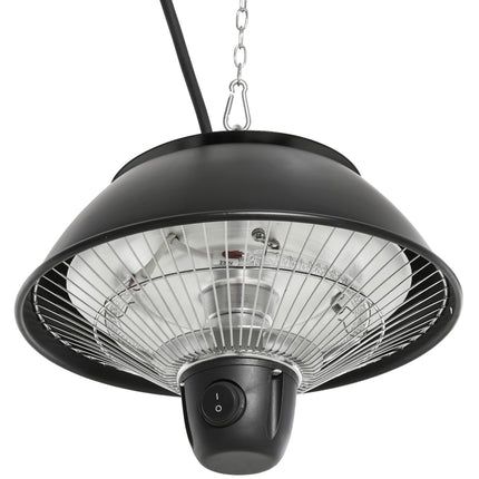 Elektrické stropní topidlo 600W, černý hliník, na terasu