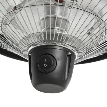 Elektrické stropní topidlo 600W, černý hliník, na terasu