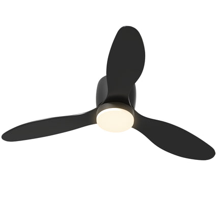 Ceiling fan with light, remote control & timer - 115 cm, 6 speeds