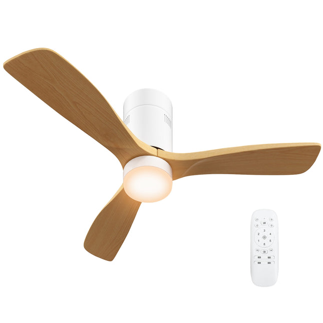 Stropní ventilátor s LED světlem a dálkovým ovládáním, 117 cm, reverzní chod
