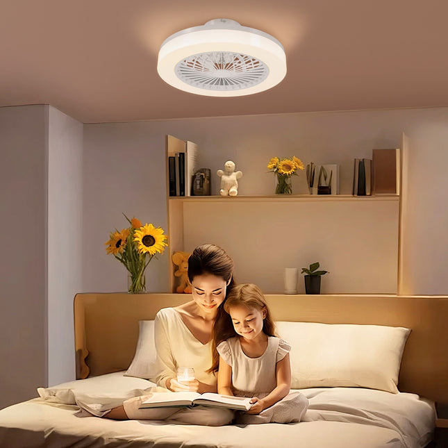 Stropní ventilátor s LED světlem, dálkové ovládání, stmívatelný, 6 rychlostí