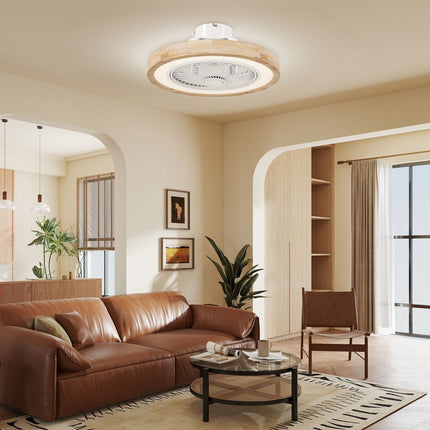 Stropní ventilátor se světlem a dálkovým ovládáním, stmívatelná LED, RGB, 6 rychlostí