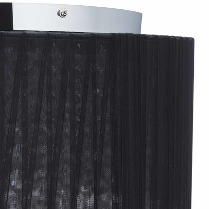 Stropní lampa organza s křišťály, černá