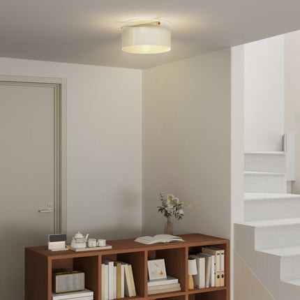 Stropní lampa, akrylové stínítko, kov, kompatibilní s halogen/LED