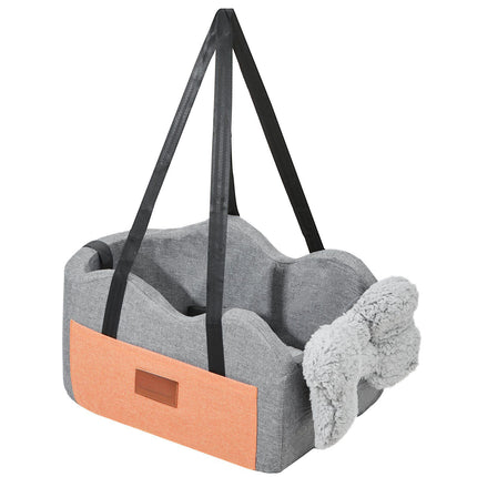 Center Console Dog Car Seat for Small Dogs, 8 lb, Gray