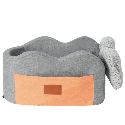 Center Console Dog Car Seat for Small Dogs, 8 lb, Gray