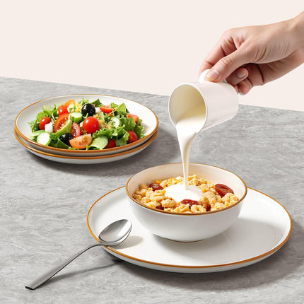 Ceramic Dinnerware Set, 18-Piece Service for 6, Ivory