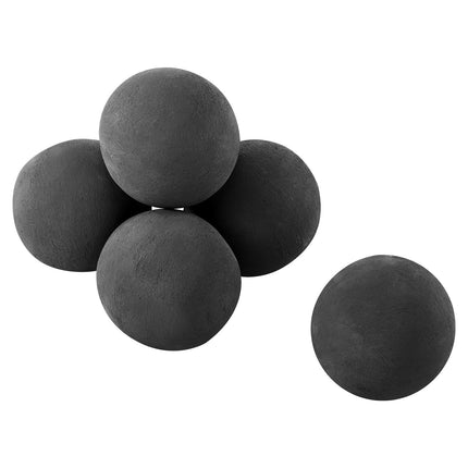 Ceramic Fire Balls, 125mm Black, 6-Pack for Gas Fire Pits