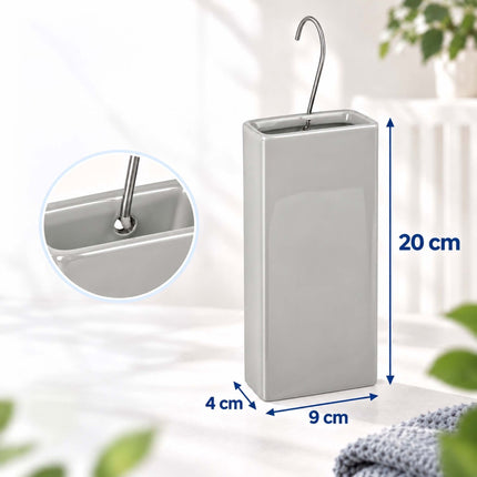 Ceramic Radiator Humidifier Set of 4 with Hooks, 400 ml, Grey