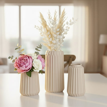 Sada keramických váz – 3 velikosti, minimalistický design