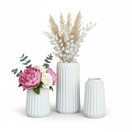 Sada keramických váz – 3 velikosti, minimalistický design